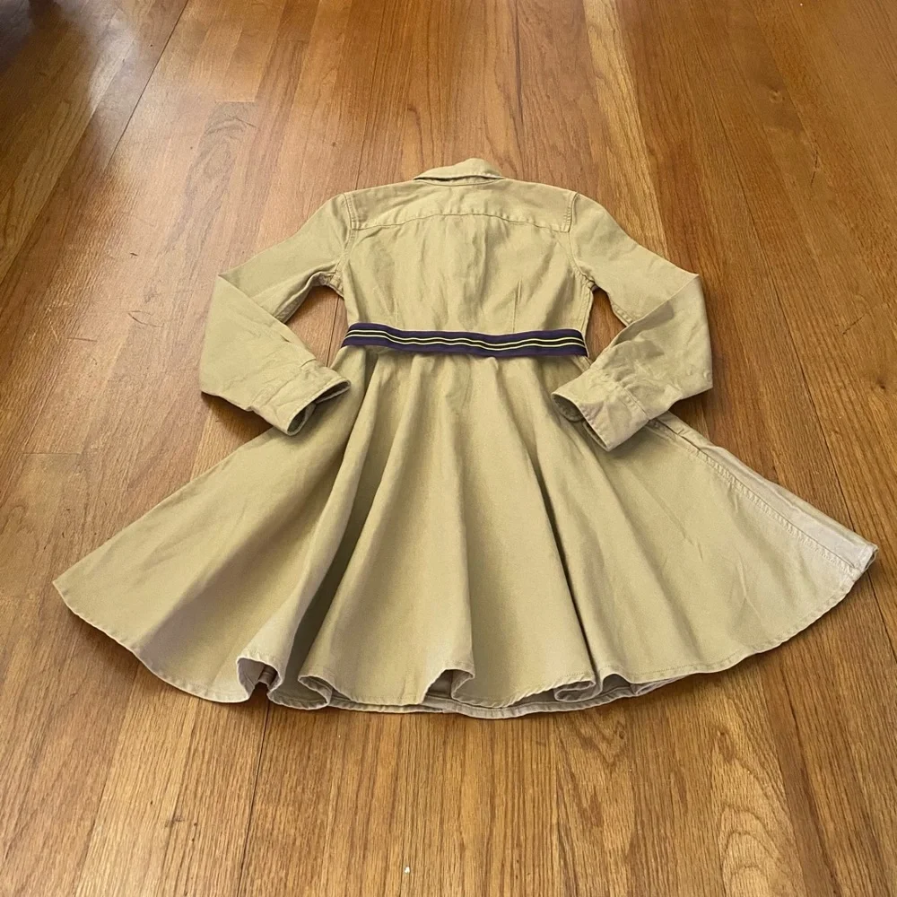 Ralph Lauren Khaki Girls Formal Dress